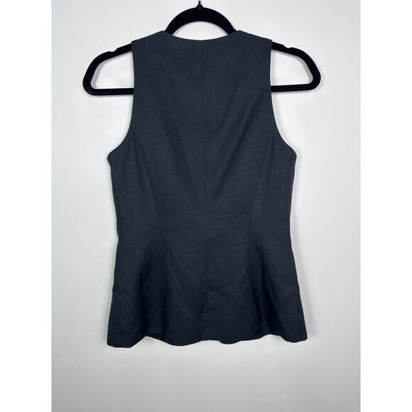 Madewell NWT Women’s Black Scoopneck Cutaway Vest size 0 - Picture 8 of 8
